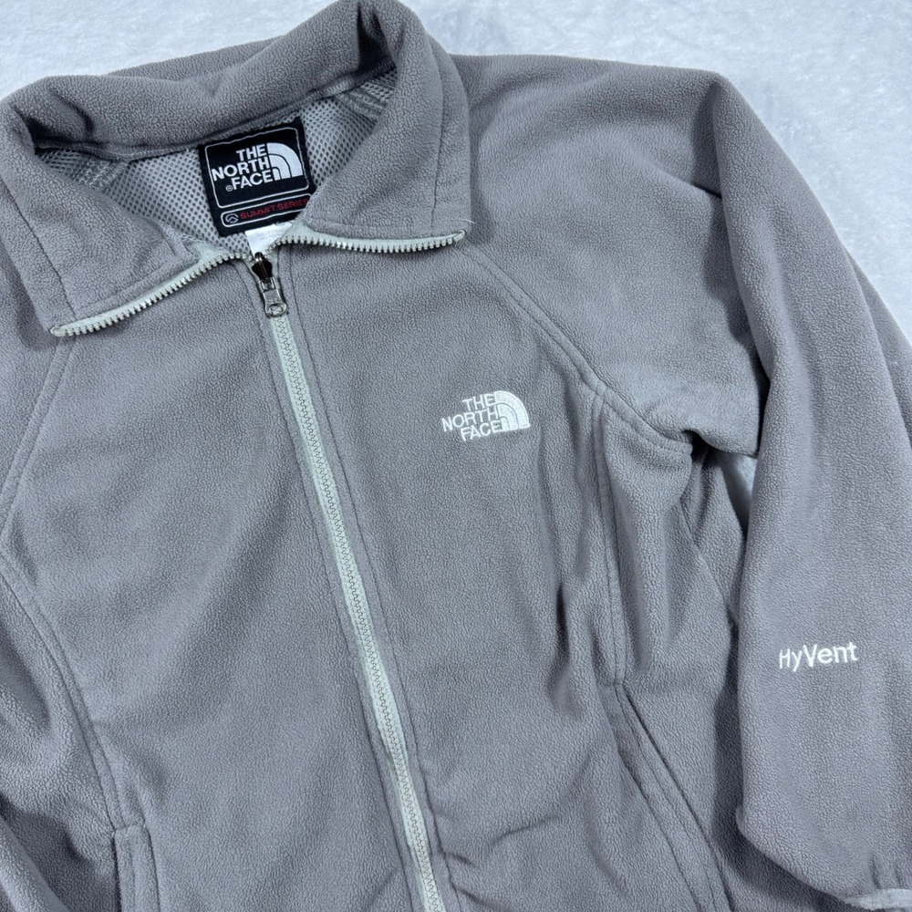 The North Face Summit Series HyVent Fleece Jacket Grey Womens Small Full Zip‎